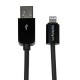 StarTech.com Cable 1m Lightning 8 Pin a USB A 2.0 para Apple® iPod iPhone 5 iPad - Negro USBLT1MB